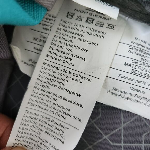 High Sierra Unisex Riprap Water Repellent Everyday Laptop Backpack Aqua Blue - Picture 13 of 16